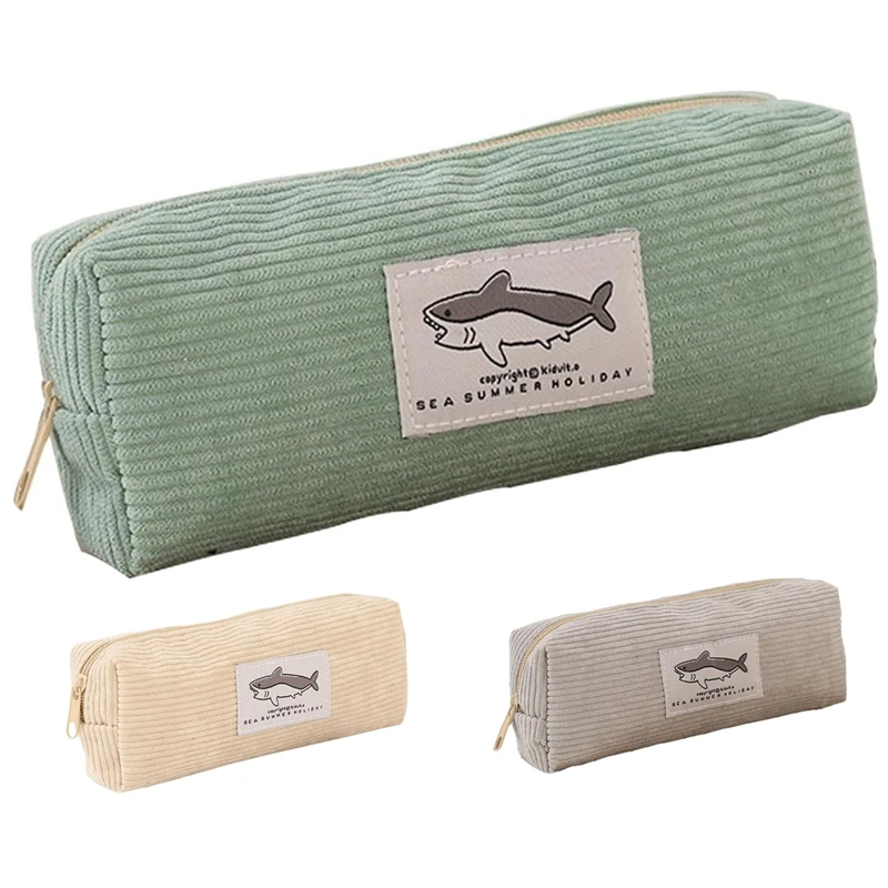 5 Colors Small Pencil Pouch Shark Office Stationery Bag Mini Makeup Cosmetic Bags