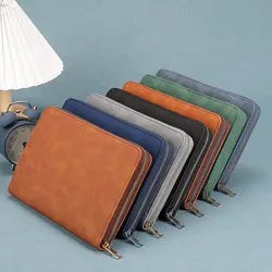 Folha Solta Zipper Binder com Recarga Interna, Livro De Coleção De Cartão Fotográfico, Organizador De Cartão Postal, Diário Notebook, Papelaria Escolar, A5, A6