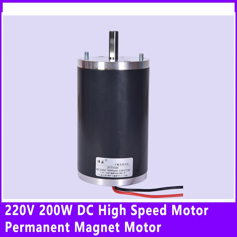 

220V 200W DC High Speed Motor Permanent Magnet Motor High Power Large Torque Adjustable Speed Can CW CCW Motor