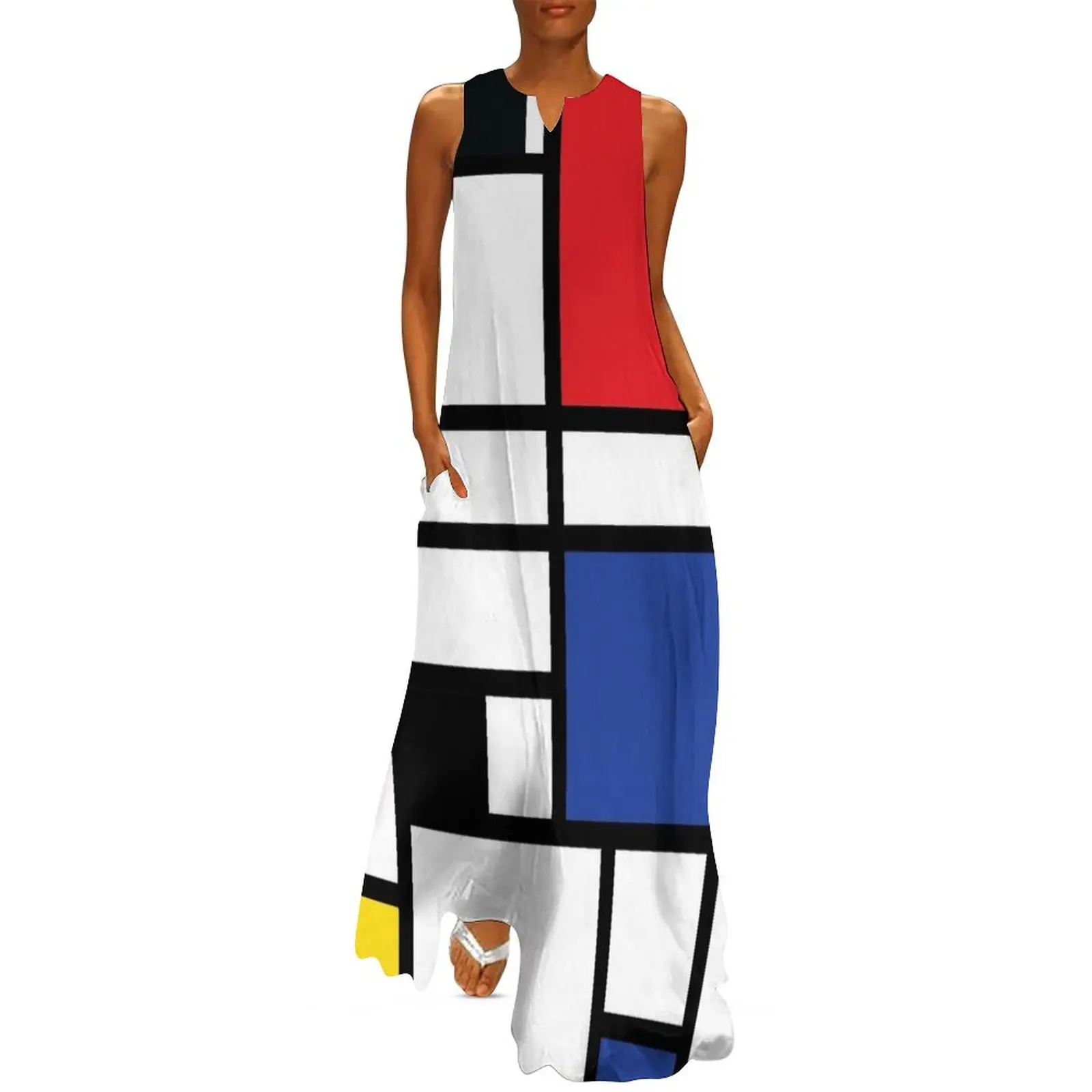 

De Stijl #1 Long Dress women clothes summer clothes for women loose women's dress Dress