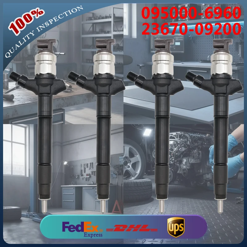 

4pcs Diesel Fuel Injector 095000-6960 23670-09180 23670-09280 23670-09240 for Toyota Engine 1AD-FTV Avensis Auris Verso 2.0 D-4D
