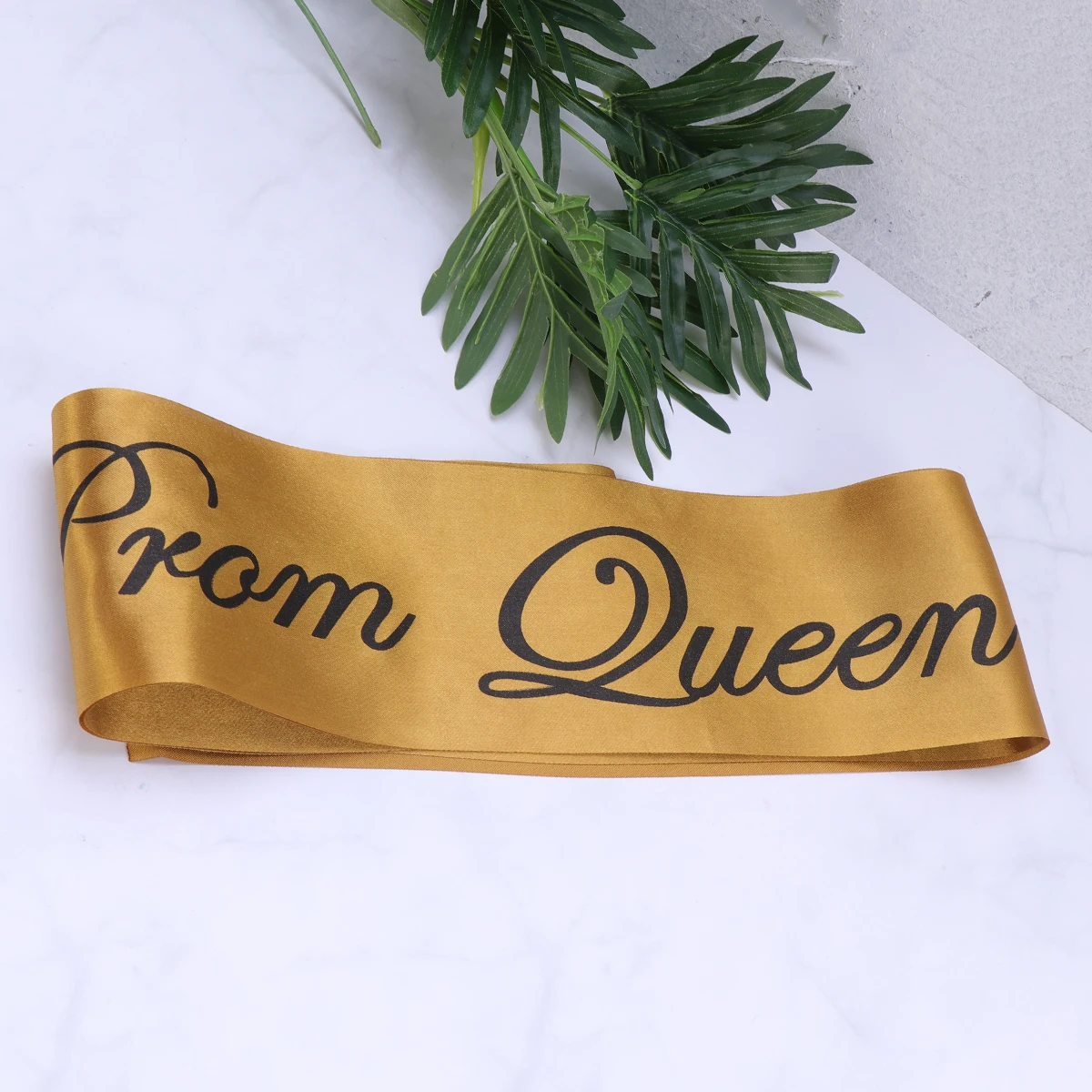 

2Pcs Etiquette Shoulder Strap Premium Smooth Fabric Golden Letter Design Party Prom Queen Ribbon Bachelor Accessories