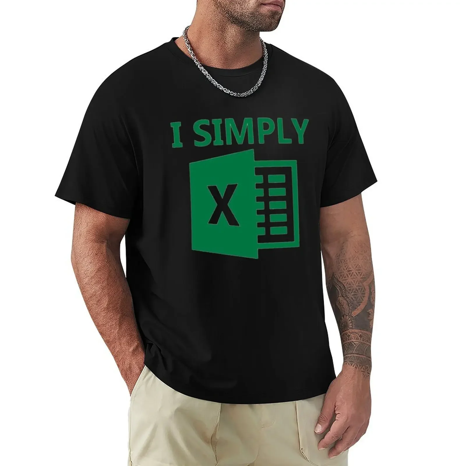 I Simply Excel T-Shirt man t shirt summer top slim fit t shirts for men