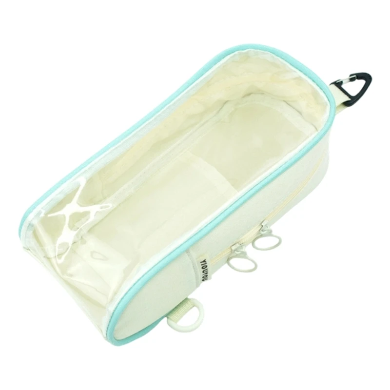  Dustproof Clear Pencil Case Travel Toiletries Organiser For Pens Small Toy Doll