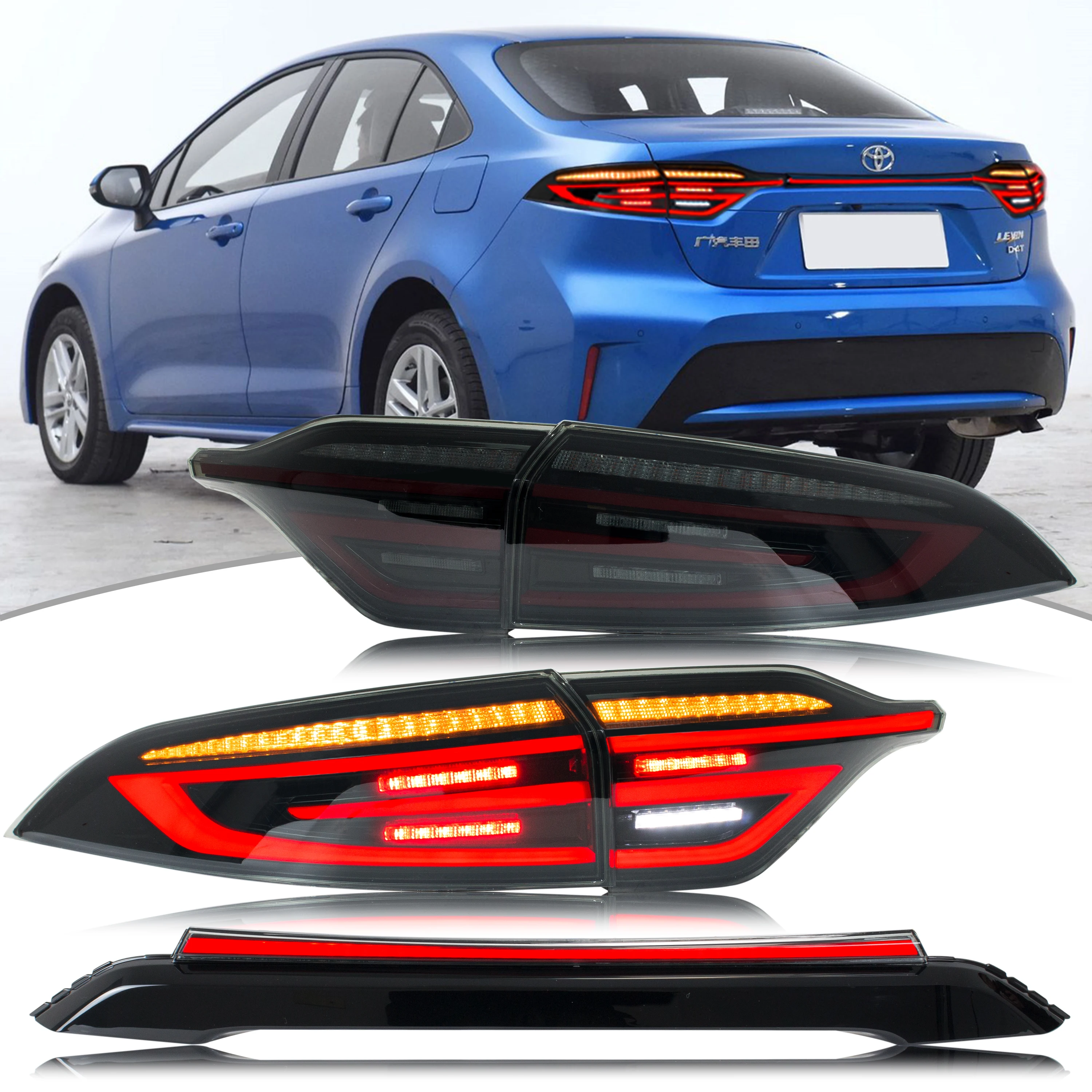 LED Tail Lights & Center Lamp For Toyota Corolla E210 2020-2024  Rear Lamps