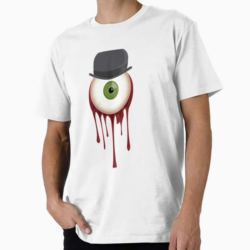 A Clockwork Eyeball A Clockwork Orange Retro Movie Graphic T‑shirt Alex Droog Print Unisex Casual Tee Short Sleeve Streetwear