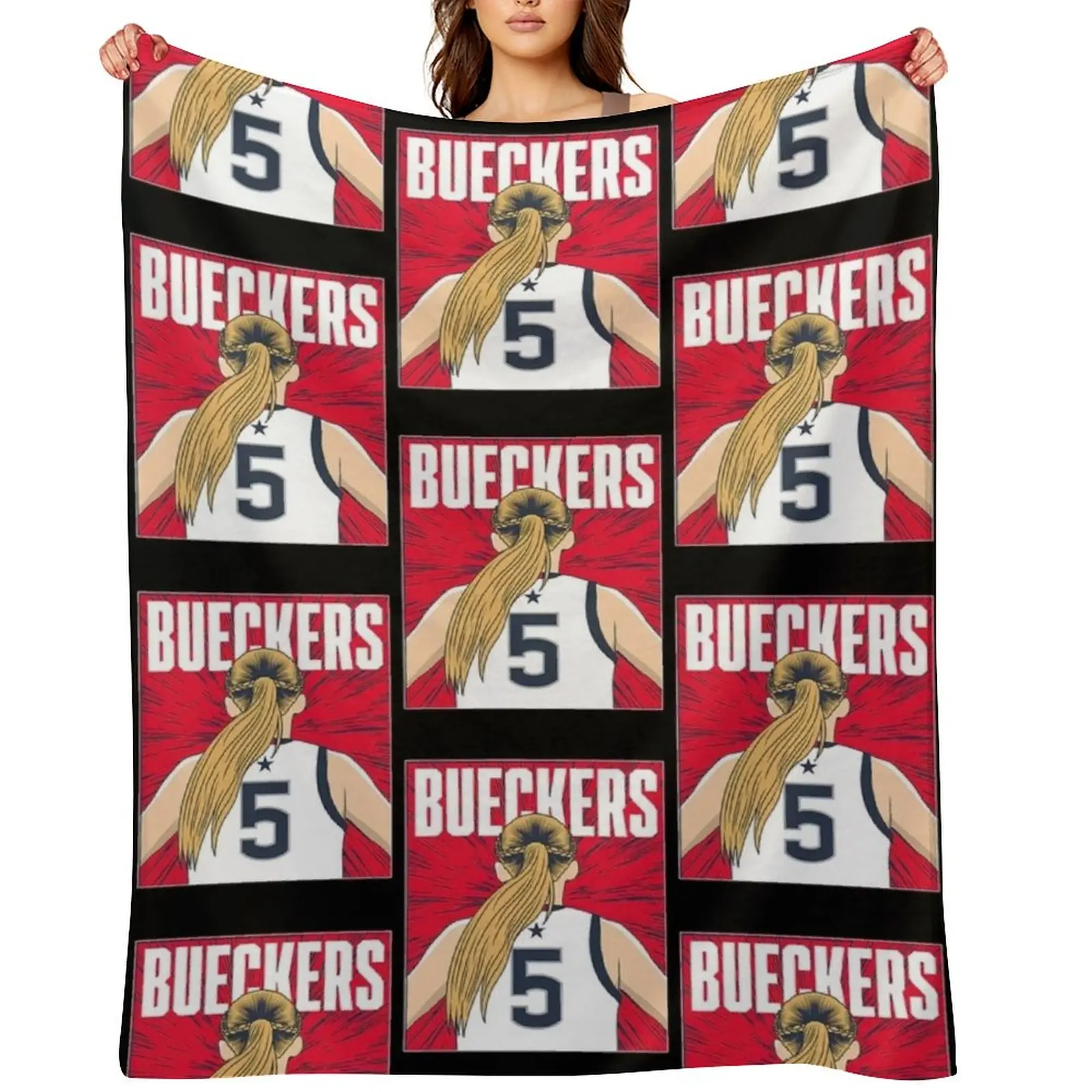 

university basketball_paige-bueckers Throw Blanket Thermals For Travel cosplay anime Large Baby Blankets