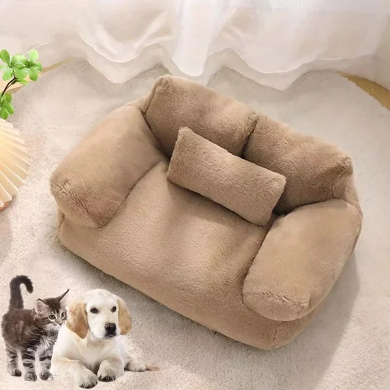 Luxury Cat Dogs Bed Warm Cozy Pet Sleeping Mat for Small Medium Cats Soft Non-slip Sofa Kitten Puppy Nest Cat Pet Supplies