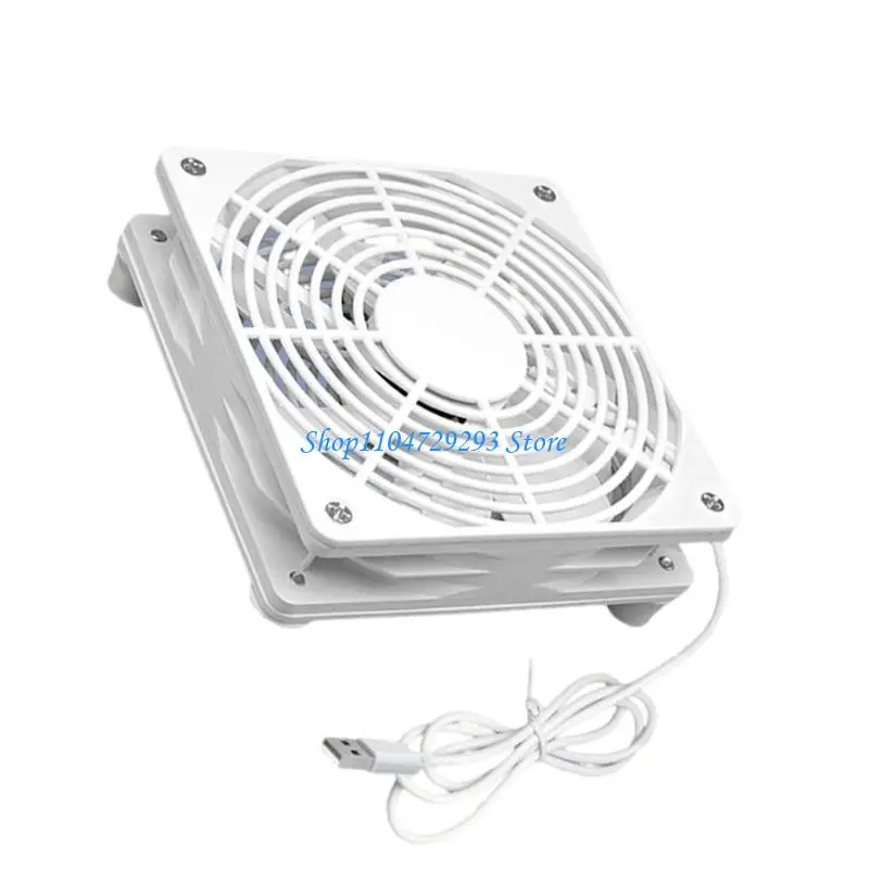 COLADERS PC Y2GD Caja televisión Wireless Quiet 1800RPM 5V USB Potencia 120 mm Ventilador enfriamiento del enrutador