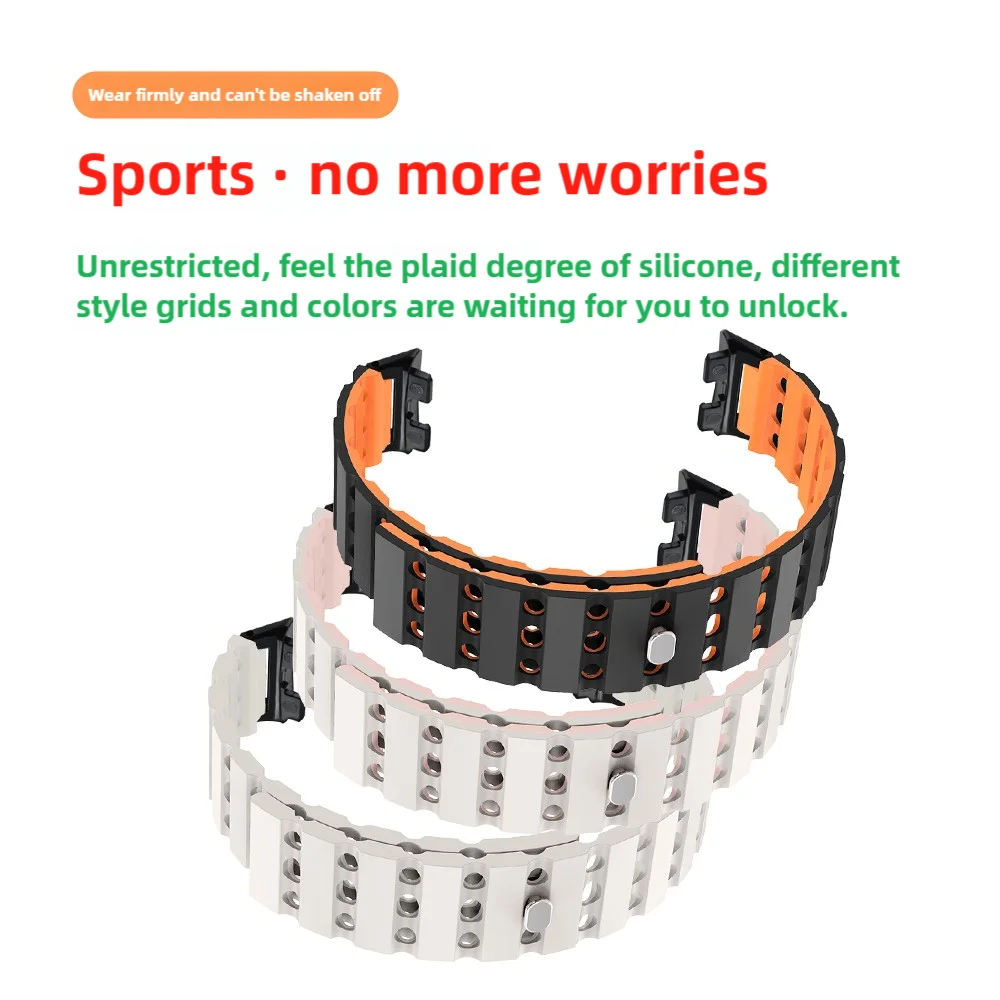 Магнитный ремешок для часов для Huawei Band 8/9, силиконовый быстросъемный дышащий легкий спортивный ремешок для умных часов для мужчин и женщин
