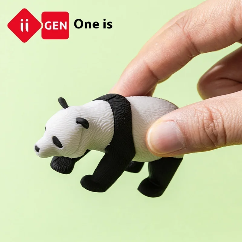 

Iigen Stationery Kun Panda Assemble Eraser Originality Cartoon Panda 3d Modeling Children'S Eraser Creative Stationery Children