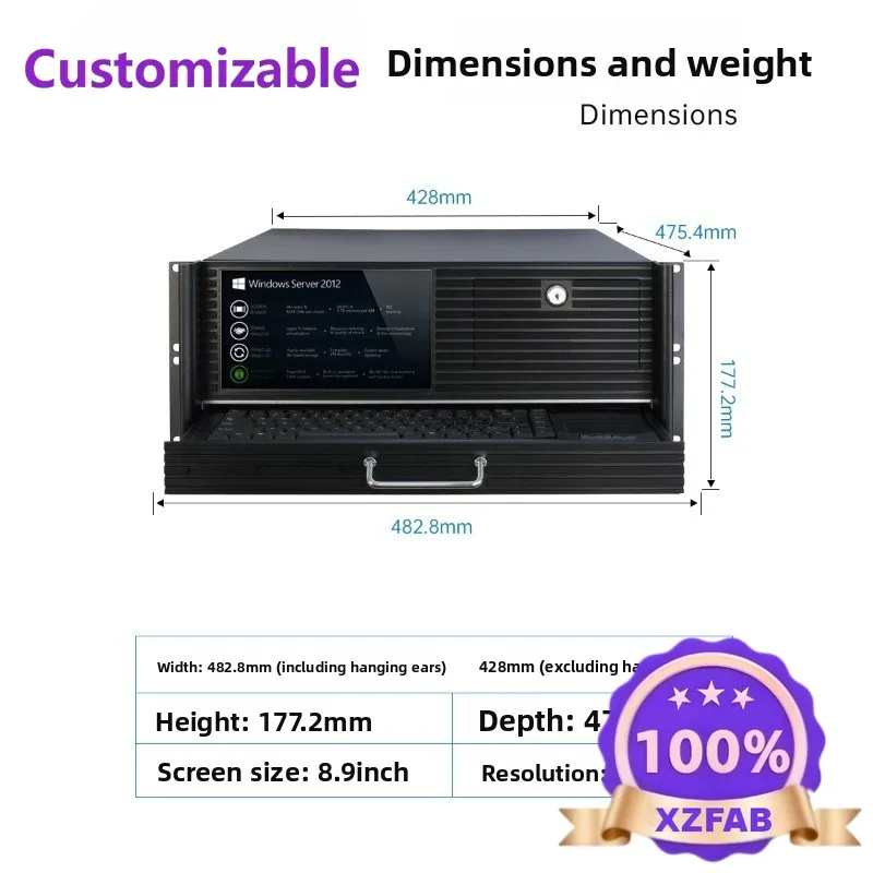 Factory Direct 2026 The chassis is equipped with an 8.9-inch LCD display trackpad, keyboard broadcast and control, and an integr
