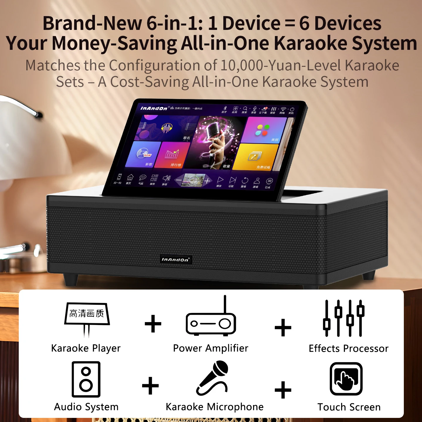 12.2''Touch Screen Karaoke Mac - đánh giá và giá Karaoke Machine Portable With 2 Mic