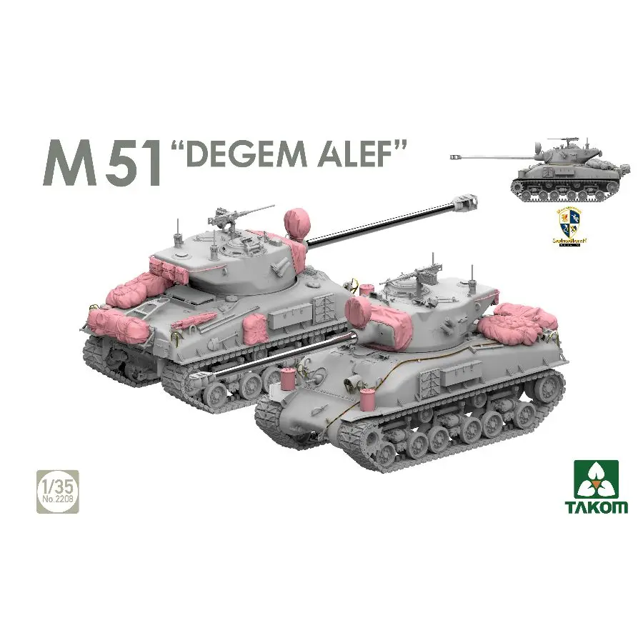 1/35 2207W TAKOM  SHERMAN² BOX M4A1 76(W) VVSS Late Production+M51 "DEGEM ALEF" w/U.S. ARMY 1.4 TON UTILITY TRUCK&MP FIGURE 1/35