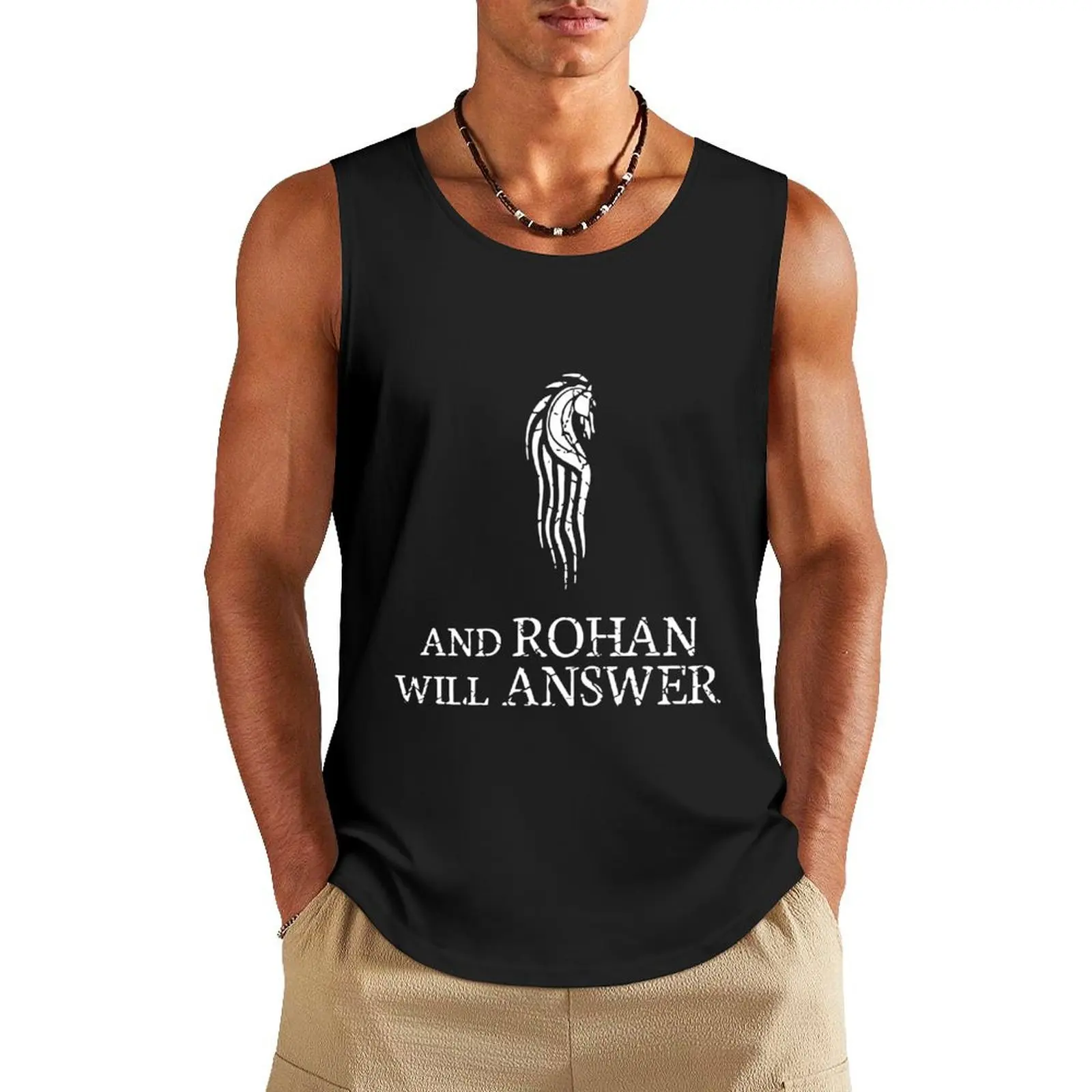 Gondor Calls for aid and Rohan Will Answer Tank Top gym t shirt men sleeveless t-shirts for men gym men