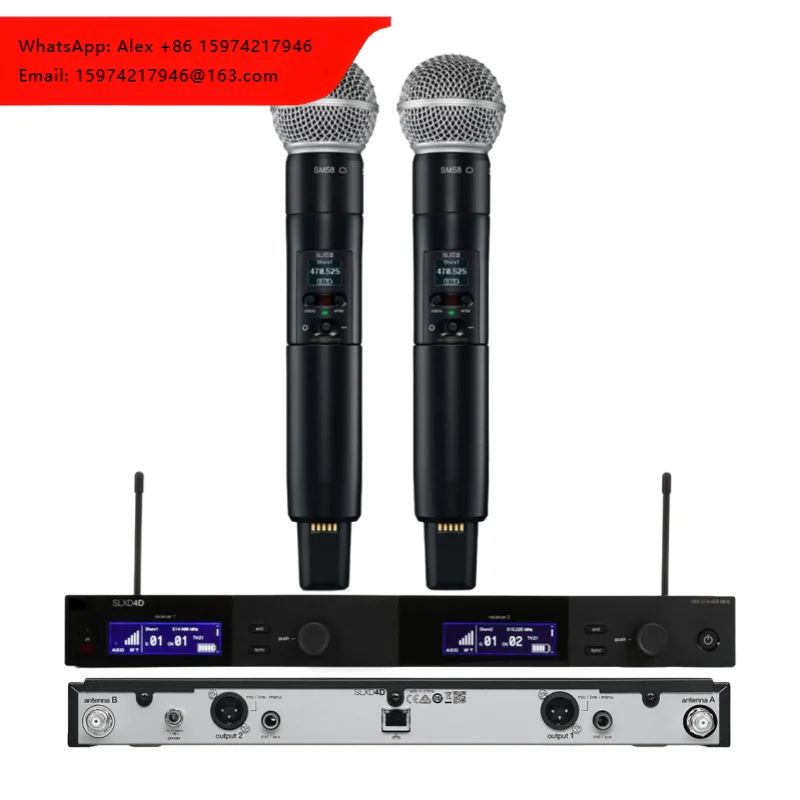 SLXD24D B58 SLX D 2-Channel SM 58 Beta58 Professional UHF Wireless Microphone System For Church School SLXD4