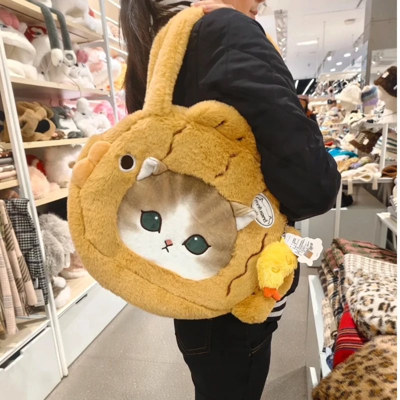 モフサンド シャークキャット ぬいぐるみ トートバッグ 可愛い オーバーサイズ ショルダーバッグ ぬいぐるみデザイン カワイイ クロスボディ パース ギフト