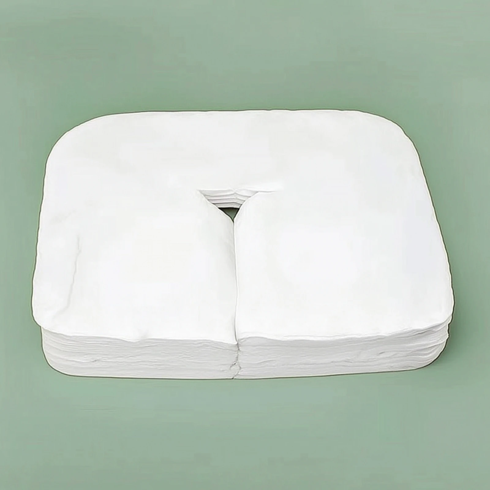 200 Pieces Face Cradle Cover Hygienic Massage Table Cover with Face Cradle Hole Fitted Sheet Breathable Comfortable