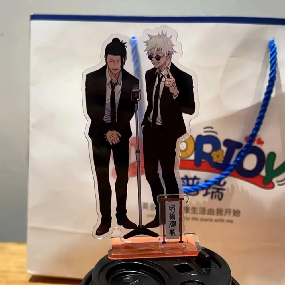 

Акриловая подставка-табличка с персонажами аниме: Рёмен Сукуня, Гёто Сугуру, Сатору Годжо, Фушигуро Мегуми. Настольные украшения.