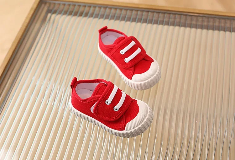 Kinder Schuhe Jungen Mädchen Leinwand Schuhe Mode Weiche Kleinkind Kleinkind Mädchen Jungen Turnschuhe Atmungsaktive Candy Farbe Kinder Leinwand Schuhe – Detail 12