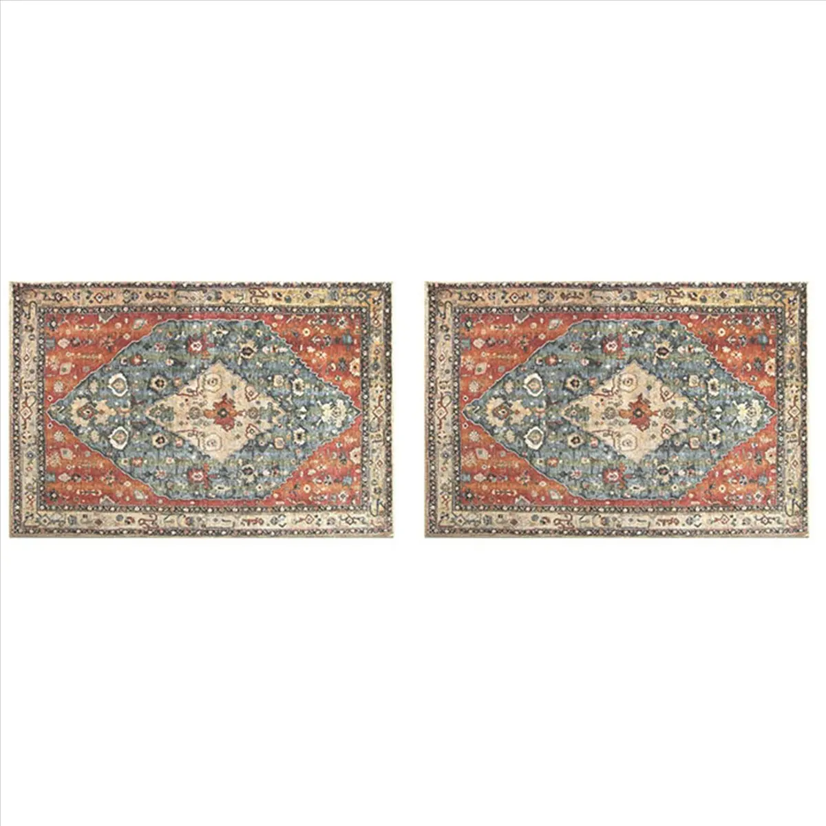 【REUNION】2X потертый ковер для прихожей, коврик для двери, богемный напольный ковер из искусственной шерсти для внутреннего переднего входа, кухни, ванной комнаты, номер 5