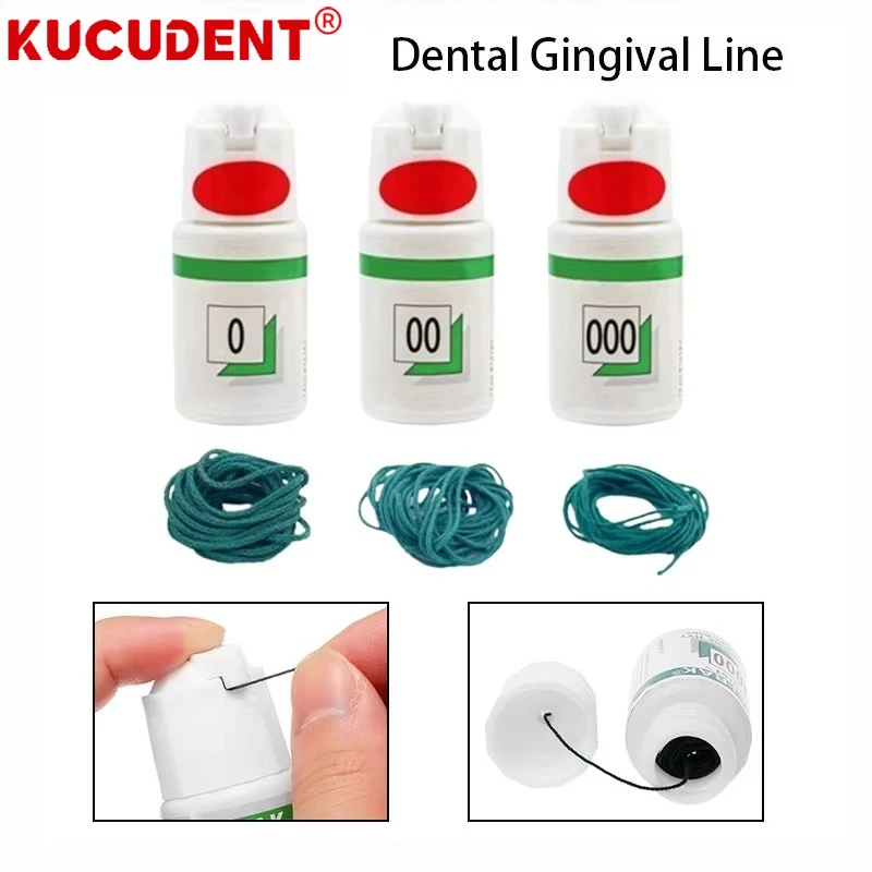 1 Bottle Dental Thread Gingival Retraction Cord Knitted Cotton Gum Line Dentist Treatment Material Disposable Consumable 0 00