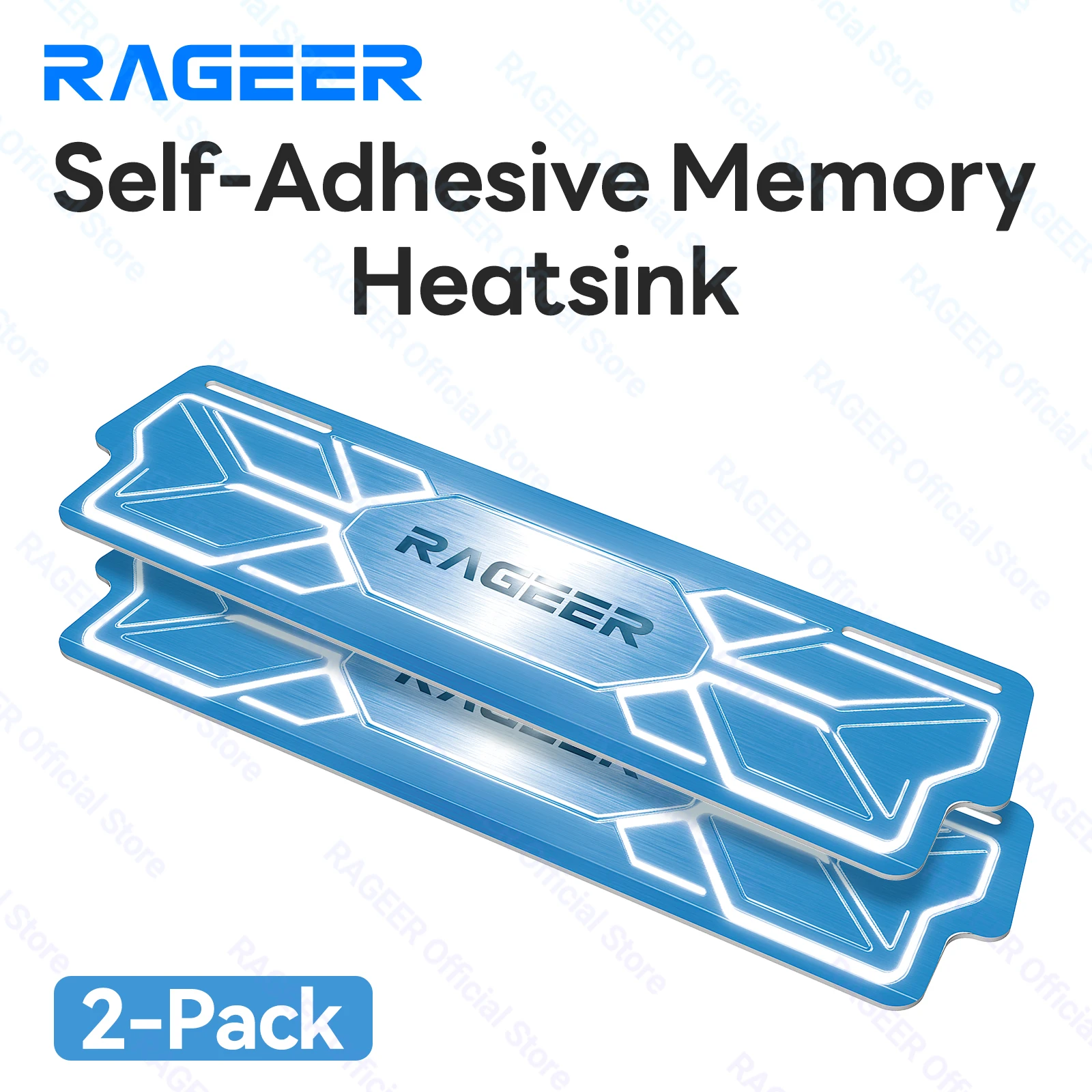 RAGEER RAM-geheugenkoeler Armor Computer Zelfklevende Geheugenkoeler PC RAM voor DDR2/DDR3/DDR4/DDR5 Enkelzijdige & Dubbelzijdige RAM