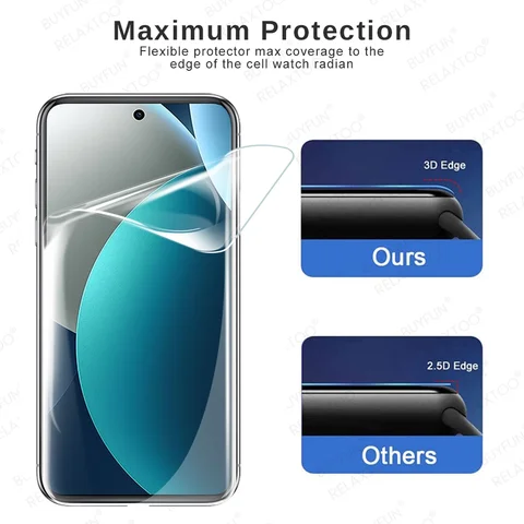 1-3 шт. мягкая гидрогелевая пленка для Xiaomi Redmi Note 15/14/15 Pro/14 Pro/15 Pro+/14 Pro+ с полным покрытием клеем, защитная пленка для экрана ﻿ 15 14 Pro Plus