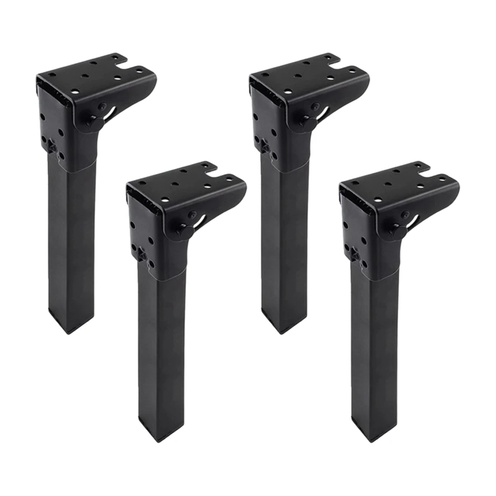 4pcs Folding Feet Metal Legs Furniture Folding Support Camping Table Computer Desk Legs Stand Tripod Hardware