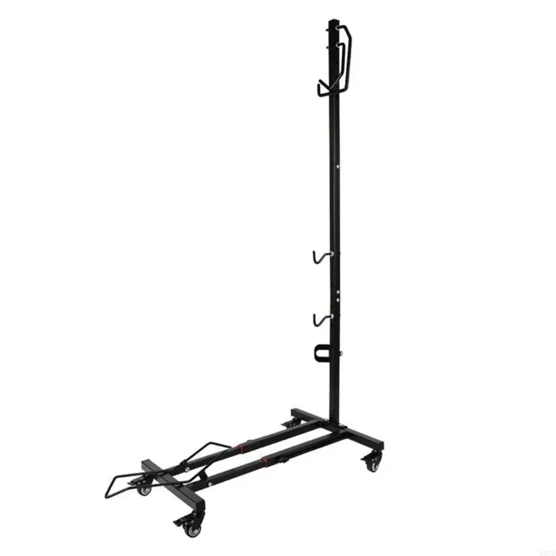 Foldable Bike Repair Stand Quick Folds Design with 360 Degree Rotating Wheel for Compacts Storage in Garage and Workshop 69HD