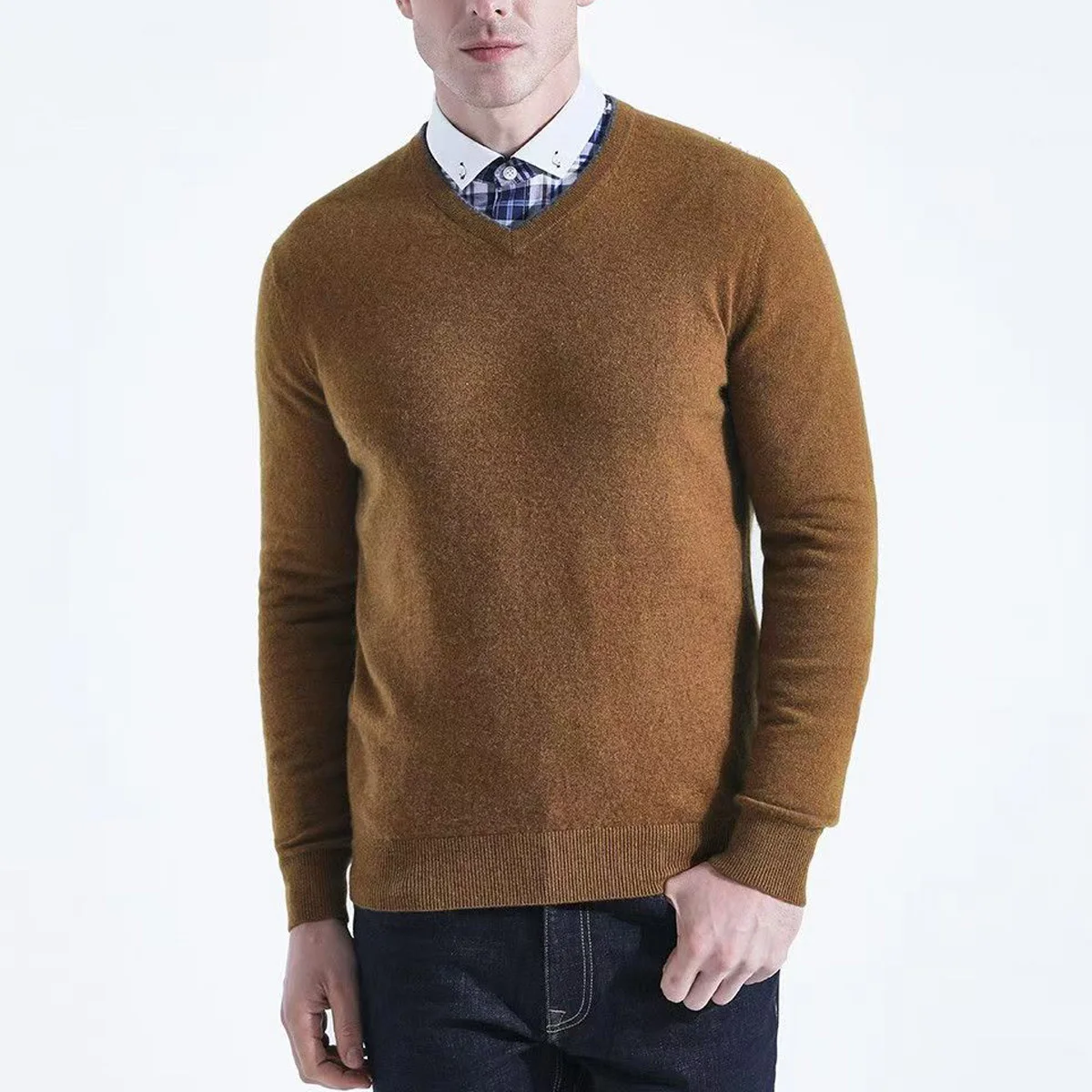 

Новая мужская спортивная одежда с длинными рукавами и круглым вырезом, осенний вязаный свитер, мужская спортивная одежда, модная мужская одежда