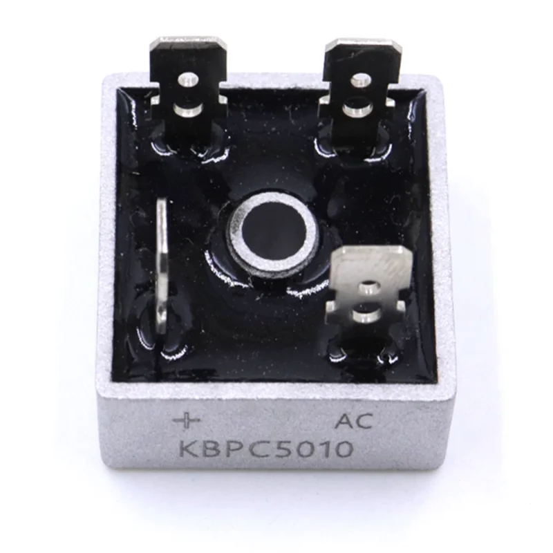 5pcs-20pcs  KBPC5010 KBPC-4 single-phase rectifier bridge high-current rectifier component  for AC/DC full-wave rectification