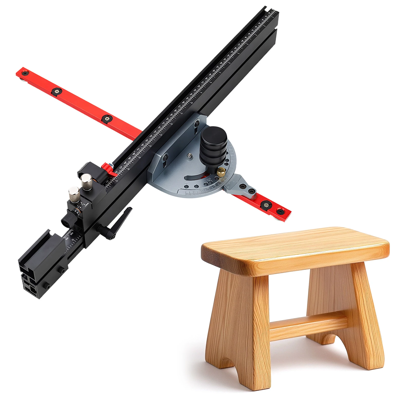 

Table Saw Push Rule Adjustable Table Saw Precision Miter Gauge System Standard Slot 3/4 X 3/8 Inches Woodworking Tools