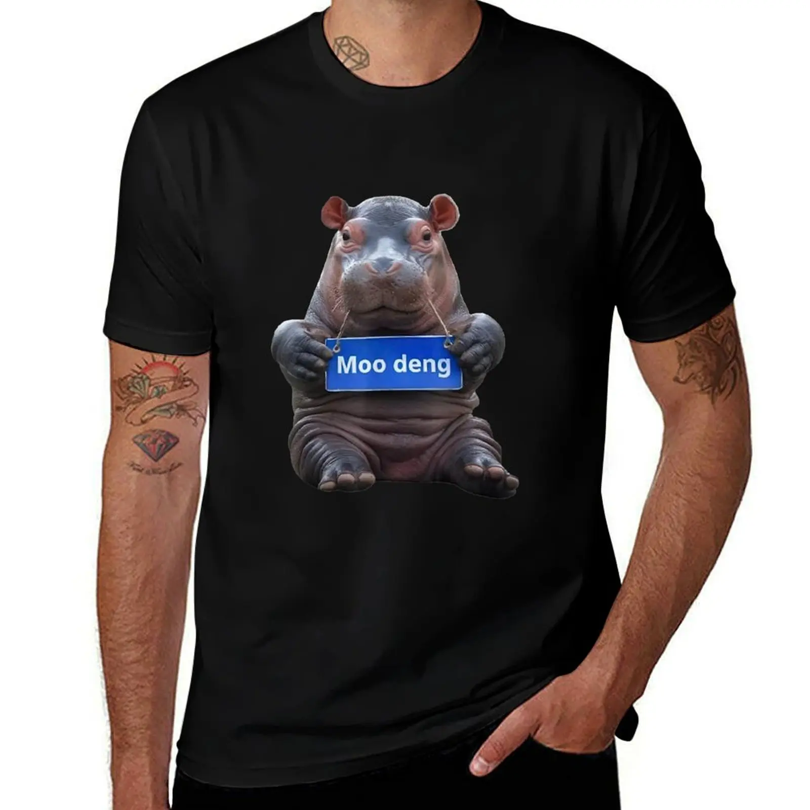 

Moo Deng I am T-Shirt baggy shirts quick drying mens fashion