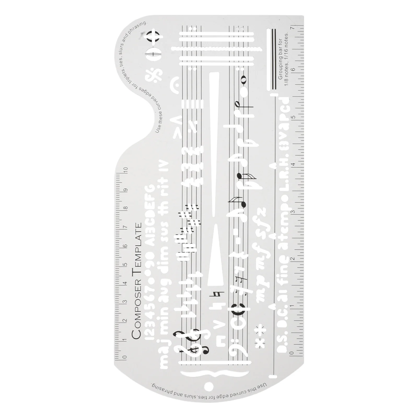 

Music Staff Ruler Transparent Dual Scale Drafting Tool For Notation Symbol Template Plastic Stencil For Songwriting Manuscript