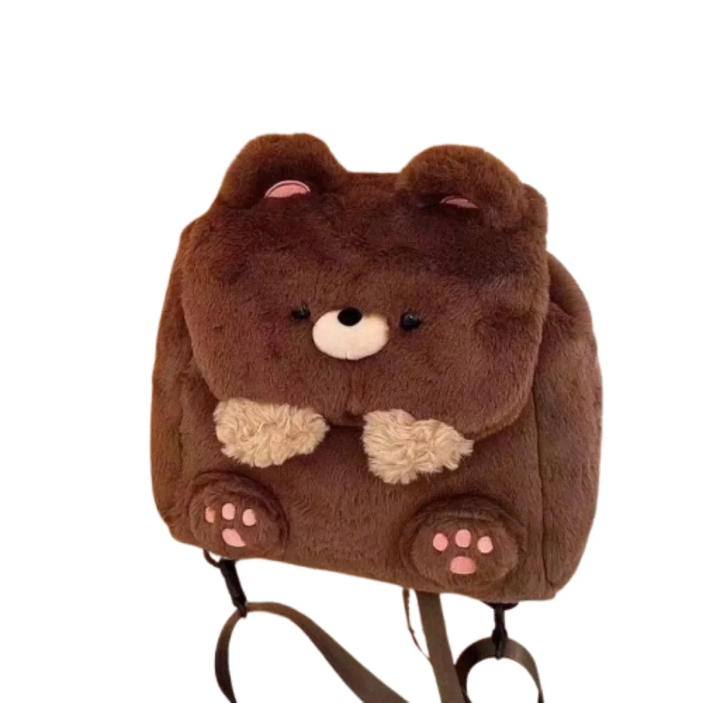 

Kawaii Capybara Crossbody Bag Cartoon Animal Siamese Cat Plush Backpack Large Capacity Flip Cover Cartoon Shoulder Bag Girls