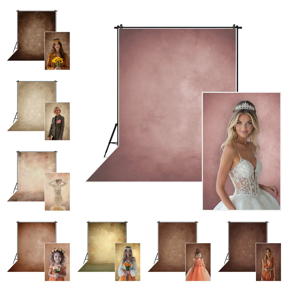 

MOON.QG Brown Vintage Texture Backdrop Background Photography Retro Pattern Birthday Photobooth Ideal Studio Portraits Warm Tone