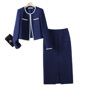 المرأة الذكية قصيرة تنورة بدلة ملابس الأعمال عرض الخريف والشتاء الجديد أعلى 12 مبيعات اللباس تنورة البدلات - No9