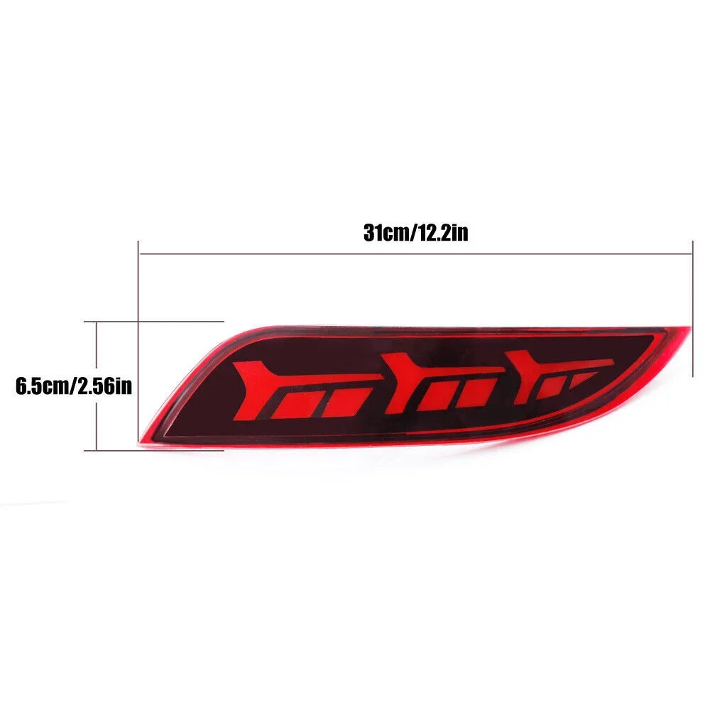 For Ford Focus Hatchback 2015 2016 2017 2018 2PCS Red Tail Rear Bumper Light Lamp LED Reflector Turn Signal Brake Lamp Fog Light