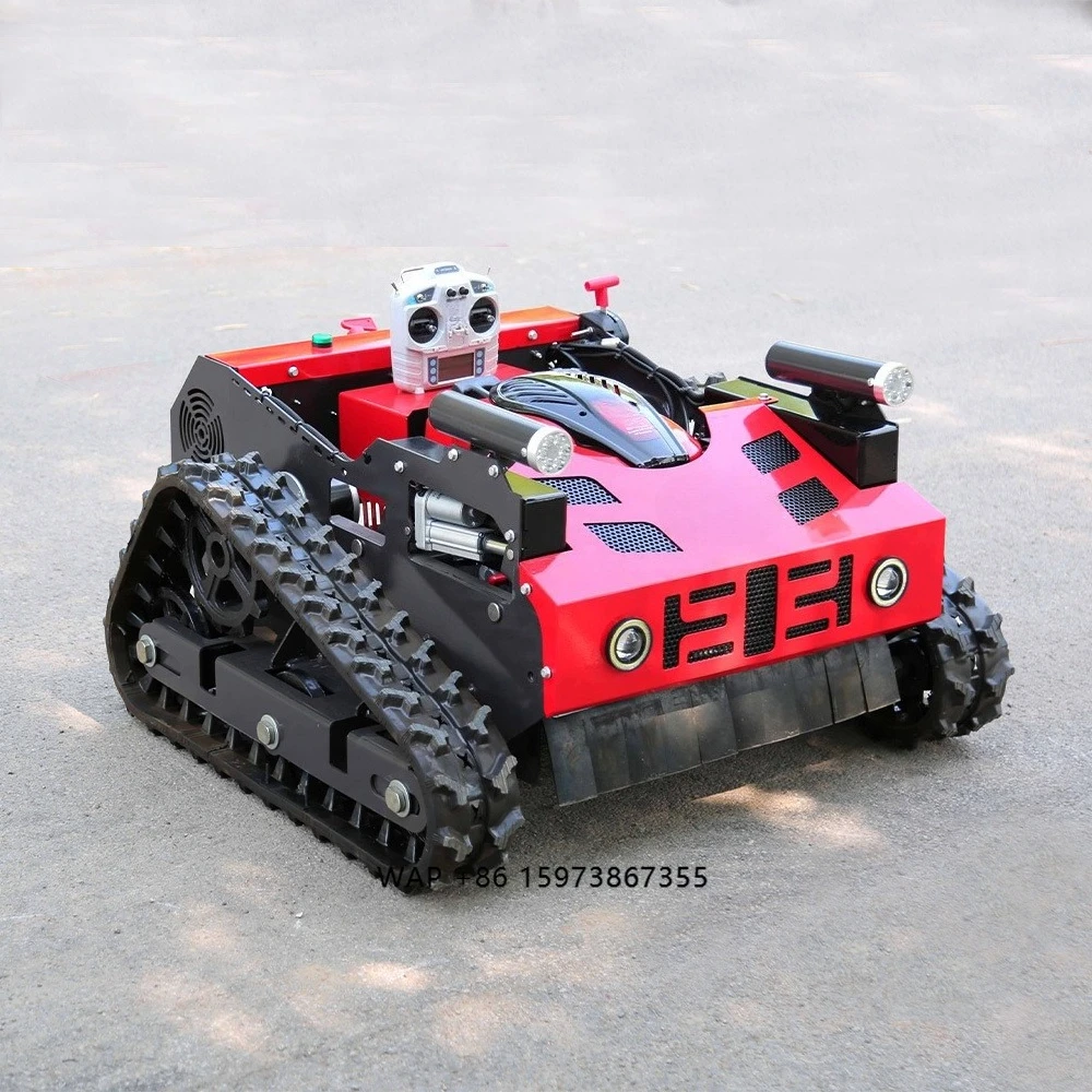 

Multipurpose Self-Propelled Wireless Robot Lawn Mower All Terrain Crawler Remote Control Lawn Mower Smart Weed Mower for Sale