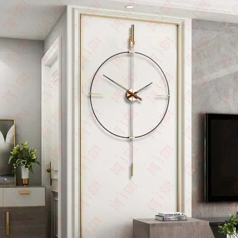 Large Wall Clock Home Decor Circular Mute  Clocks Modern Design Living Room ation Black Watch   Reloj De Pared