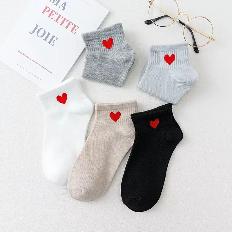 5 Pairs of Popular Female Socks, Macaron Japanese Boat Socks, Short Tube Cotton Socks, Thin Sports Socks