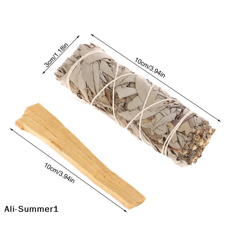 10CM White Sage Bundle California Energy Smudge Stick For Spiritual Incense Stick Burning Aromatherapy Energy Cleansing Bundles