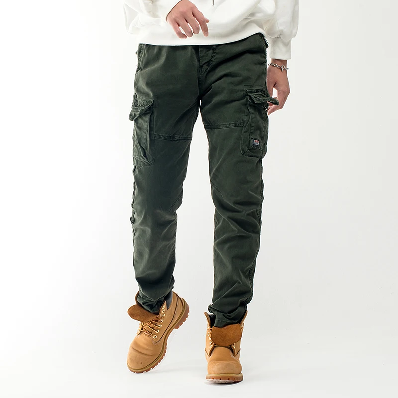 CAAYU Mens Cargo Pants Elastic Multiple Pocket Military Male Trousers Outdoor Joggers Pant Plus Size Tactical Fashion Pants Men