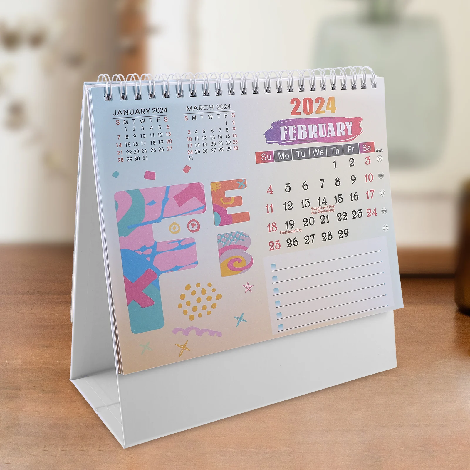

2024 Desktop Calendar Thick Paper Monthly Page Small Space Simple Design Home Office Accessory 2023 2024 Daily Use Note St