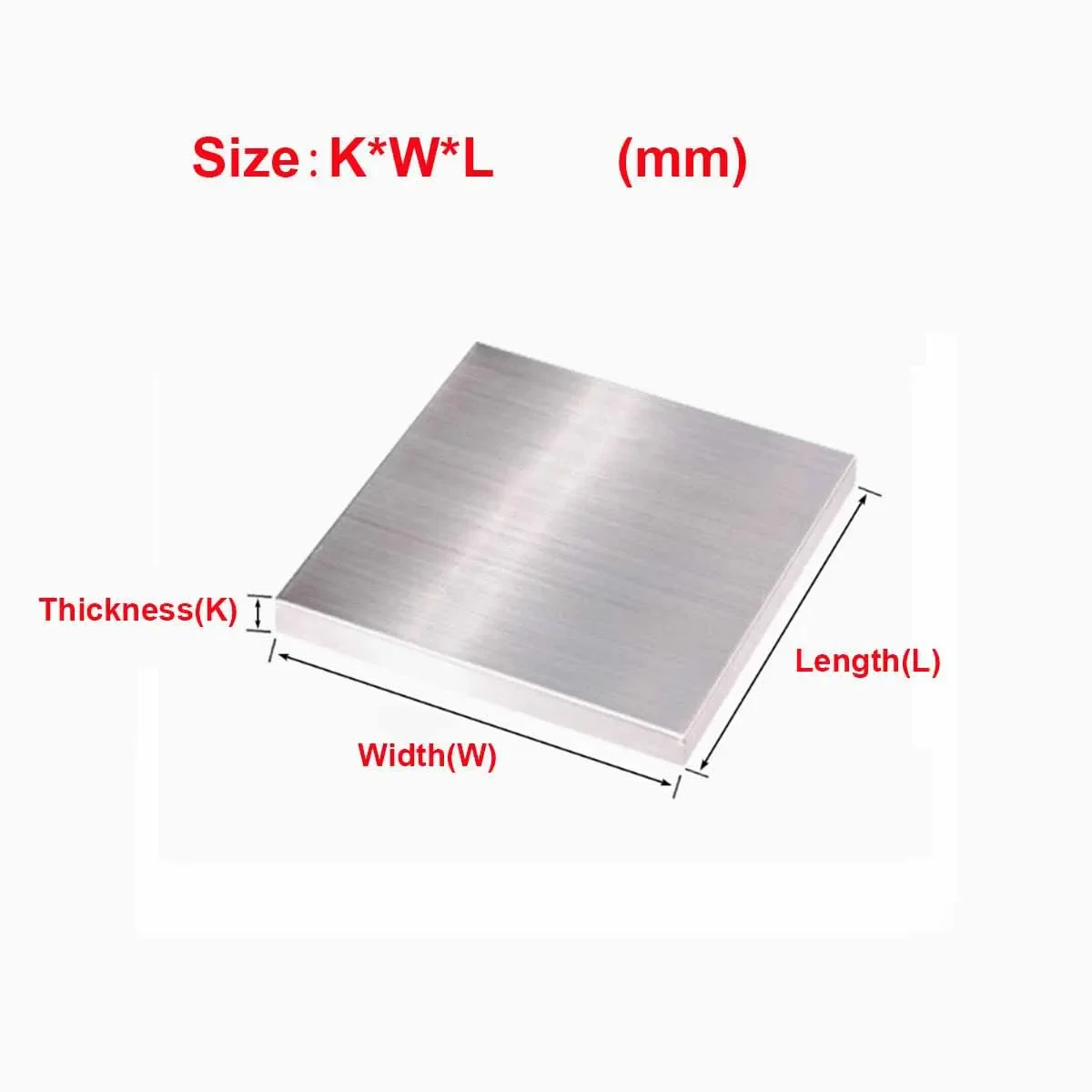 Thickness 3mm 201 Stainless Steel Square Plate Sheet 50x50 100x50 100x100 150x150 200x100 200x200 250x250 300x200mm