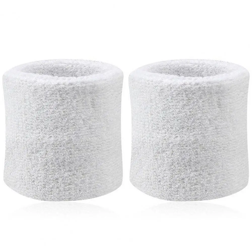2 stuks katoenen polsband polsbandje tenniszweetbanden sneldrogende fitness zweetbandjes polsband veiligheid polssteun brace wrap band