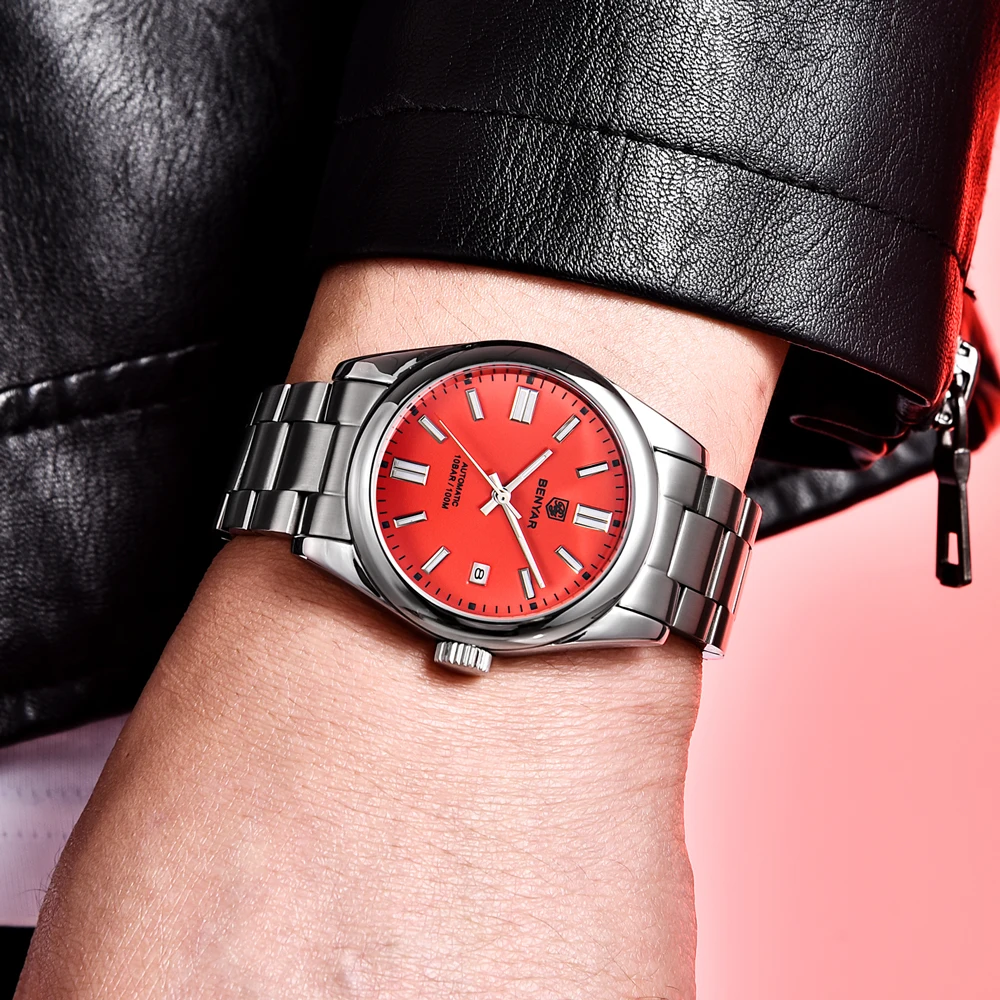 BENYAR 2025 Neue männer Uhren Top Luxus Automatische Uhr Für Mann Mechanische Armbanduhr Männer Uhr Geschenk Sapphire Spiegel Wasserdicht