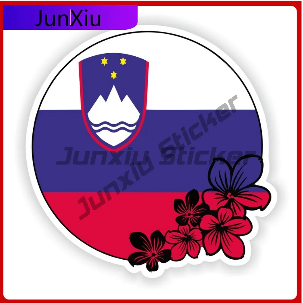 

Slovenia Sticker Round Flag Funny Funny Bumper Window Scratch Cover Car Modification Vinyl Decal For Car Truck SUV Window