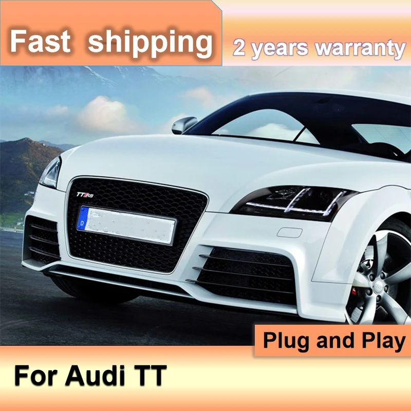 Car Accessories for Audi TT Headlamps 2006-2012 TT Headlight DRL Dynamic Turn Signal High Beam Projector Lens